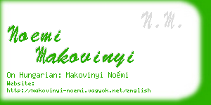 noemi makovinyi business card